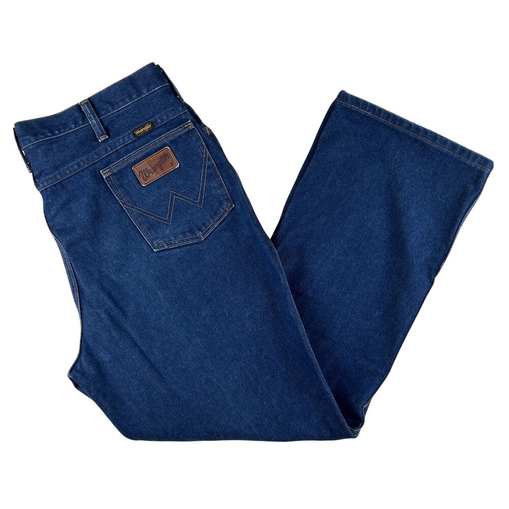 Vintage Wrangler Jeans Mens 38x30 Ideal Zipper Bootcut Denim USA 945DEN 70s